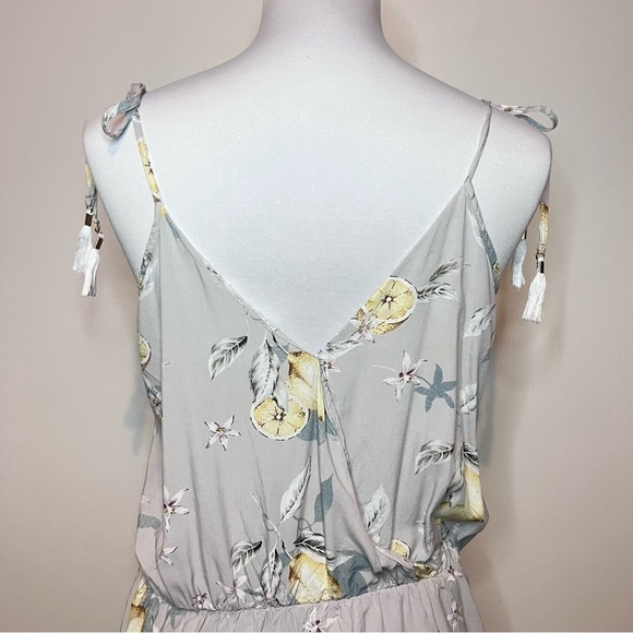 Plum Pretty Sugar Anthropologie Lemon Print Romper Sleepwear Size M/L - Picture 8 of 14
